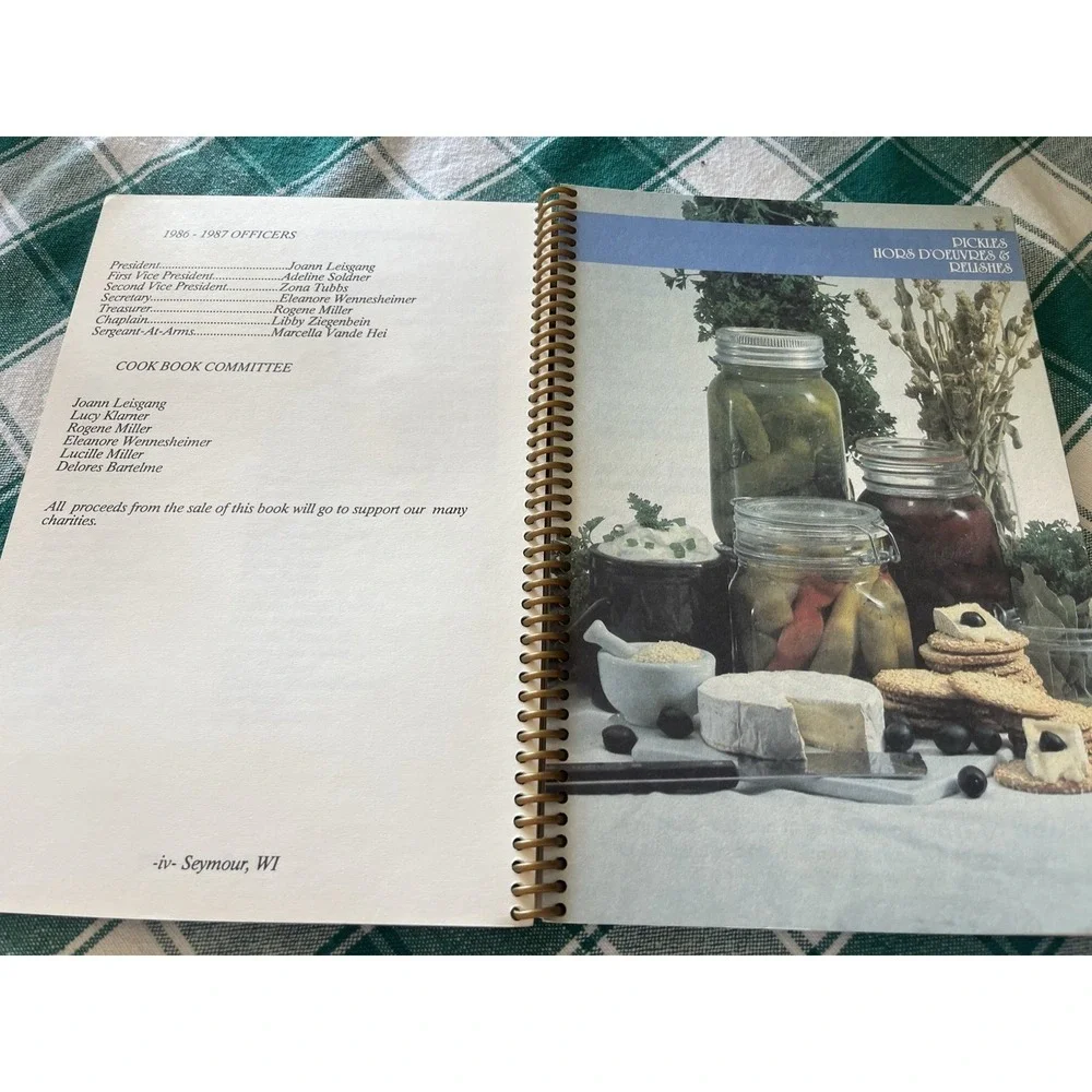 American Legion Auxiliary Seymour Wisconsin Recipe Book Cookbook Seymours